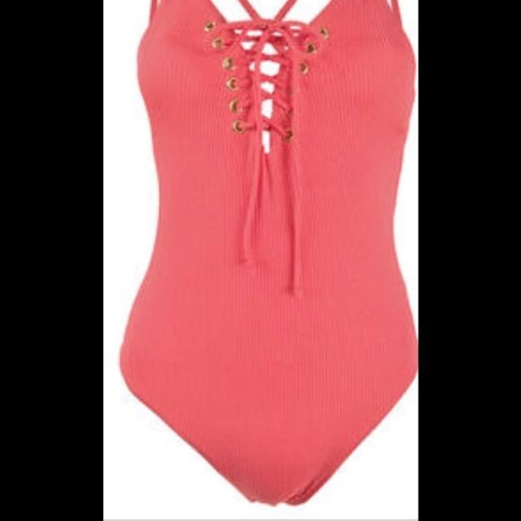 Hula Honey lace up one piece swimwear - Picture 1 of 8